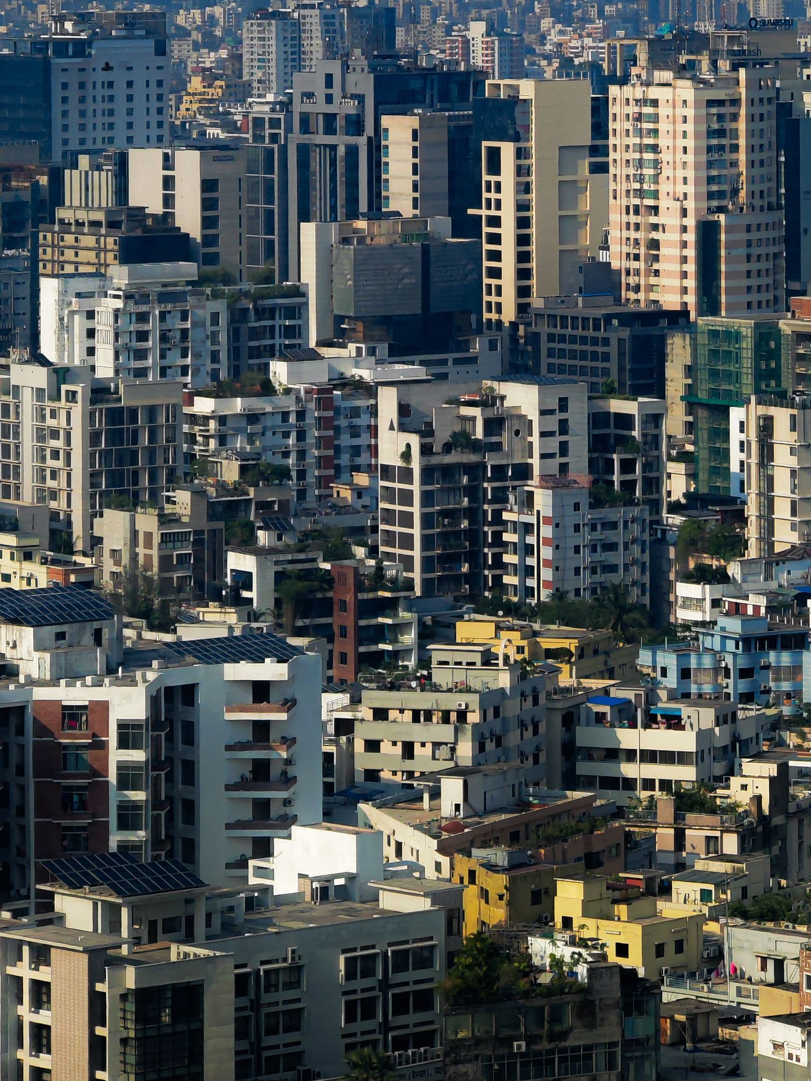 Skyline of a busy city